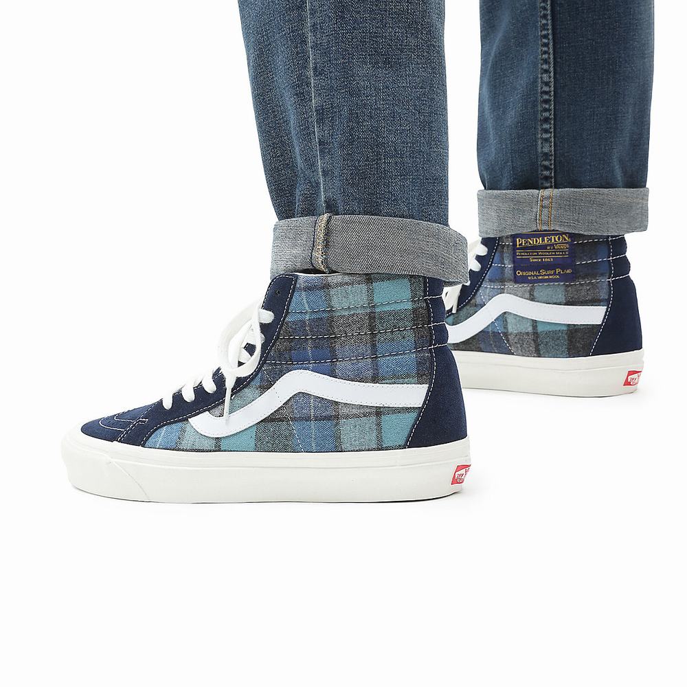 Tenis Botas Vans Anaheim Factory Sk8-Hi 38 DX Hombre Azules | DUM672503