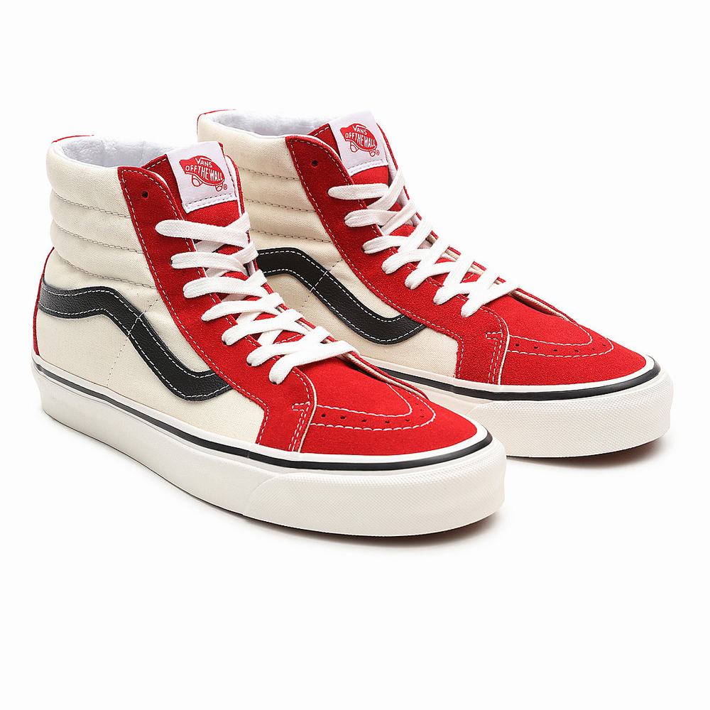 Tenis Botas Vans Anaheim Factory Sk8-Hi 38 DX Hombre Rojas/Blancas | KFW562074