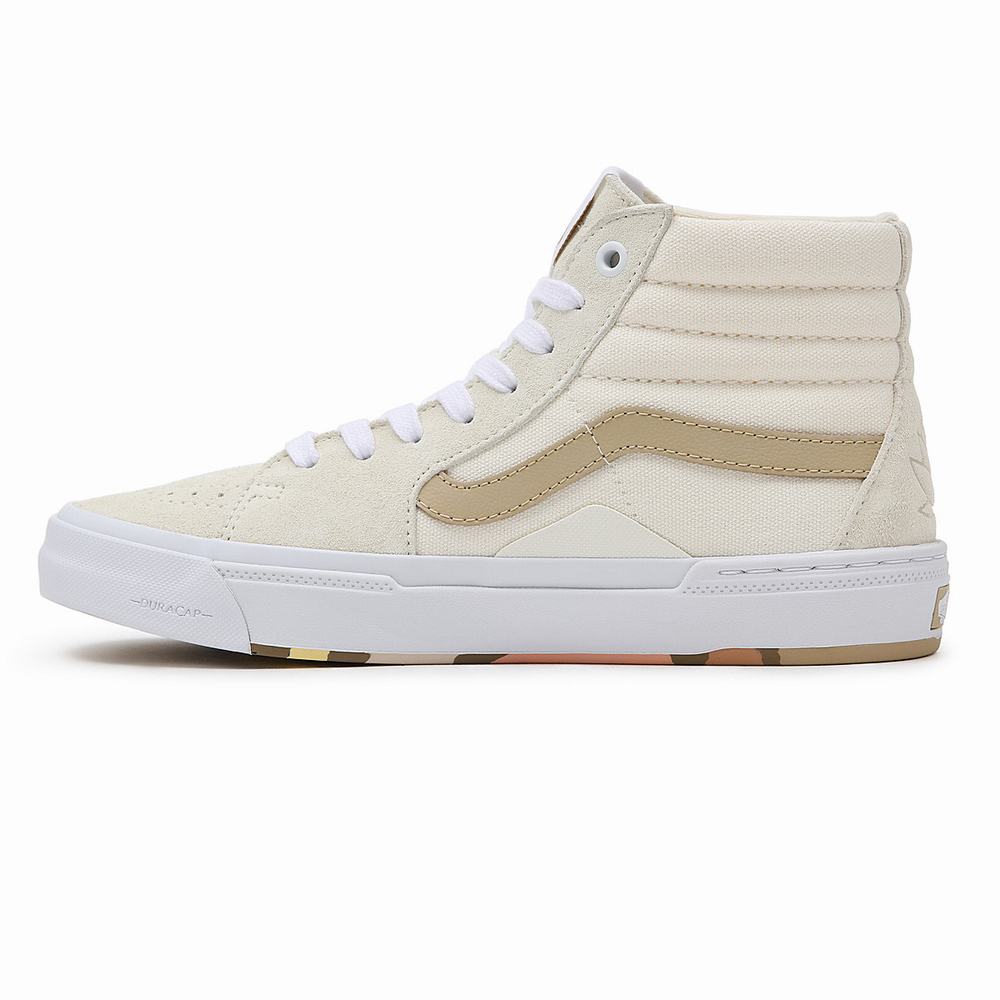 Tenis Botas Vans Angie Marino BMX Sk8-Hi Mujer Blancas/Beige | FYX953671