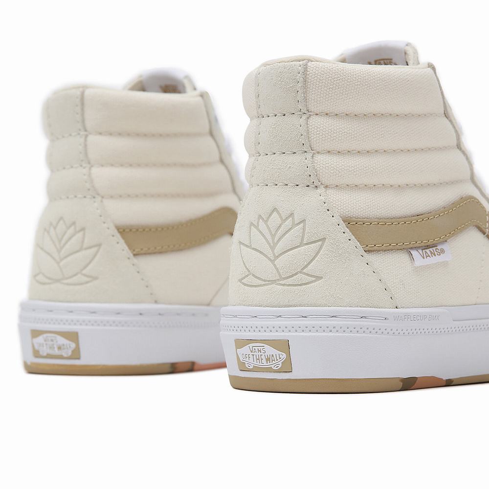 Tenis Botas Vans Angie Marino BMX Sk8-Hi Hombre Blancas/Beige | TBA364107