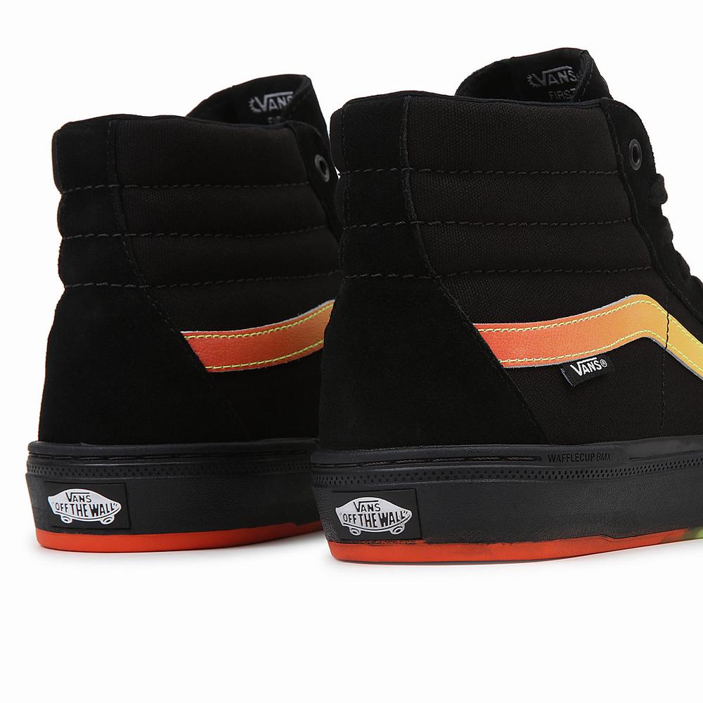 Tenis Botas Vans BMX Sk8-Hi Hombre Negras/Naranjas | OVS473920