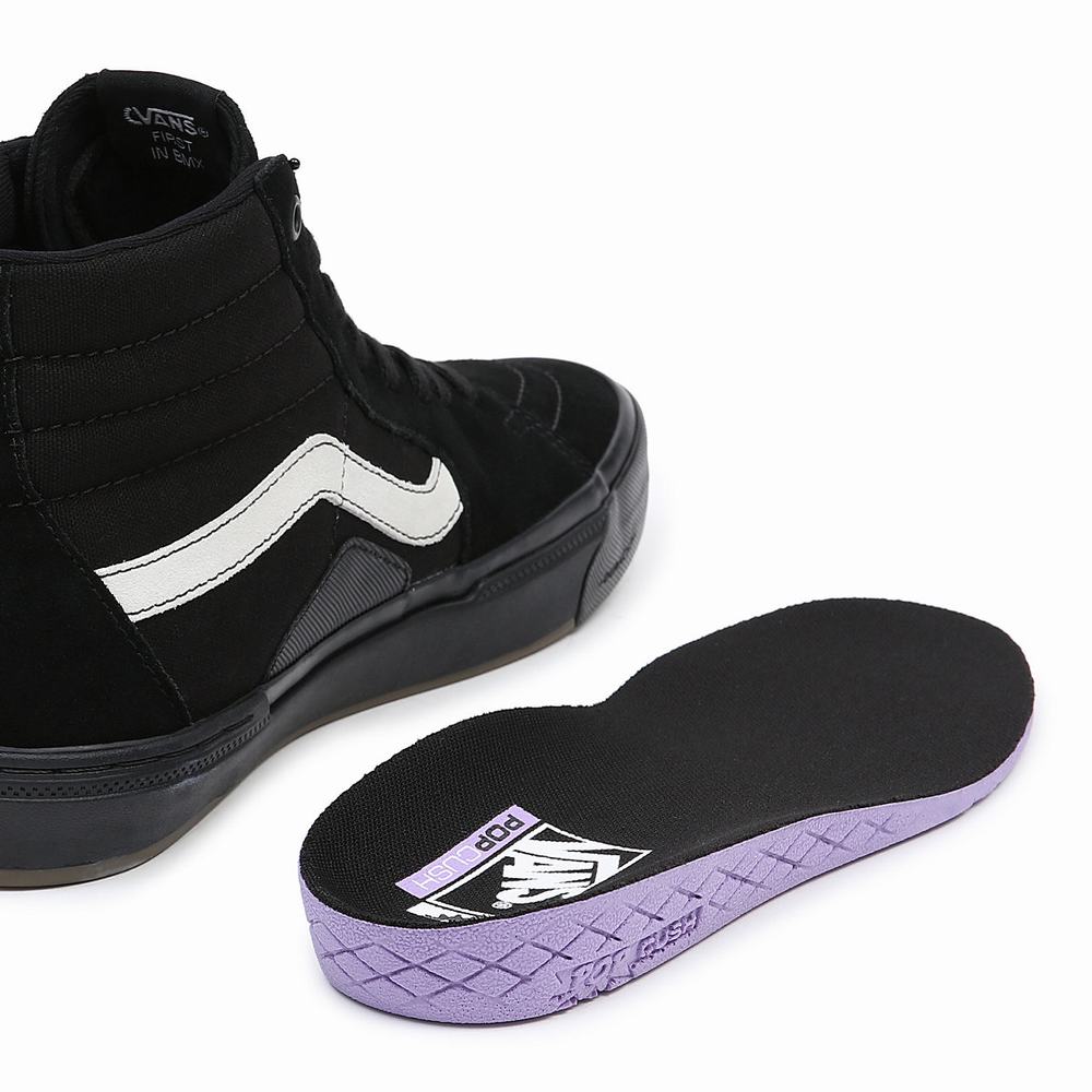 Tenis Botas Vans BMX Sk8-Hi Mujer Negras | UWI976521