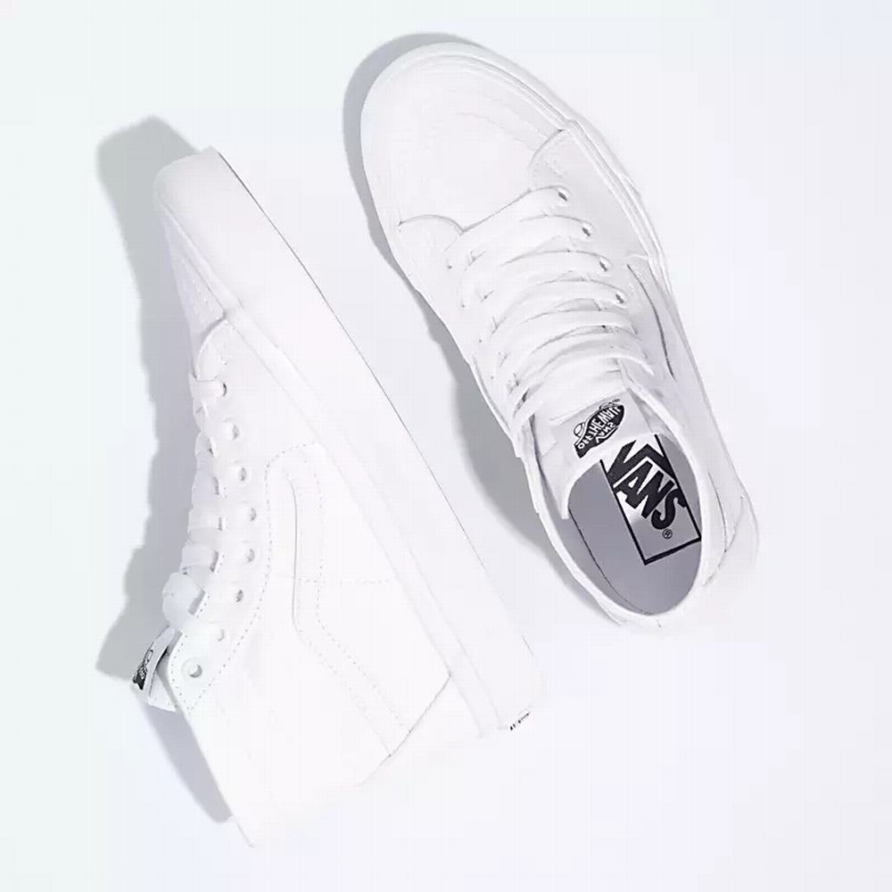 Tenis Botas Vans Canvas Sk8-Hi Tapered Hombre Blancas | FNT918036