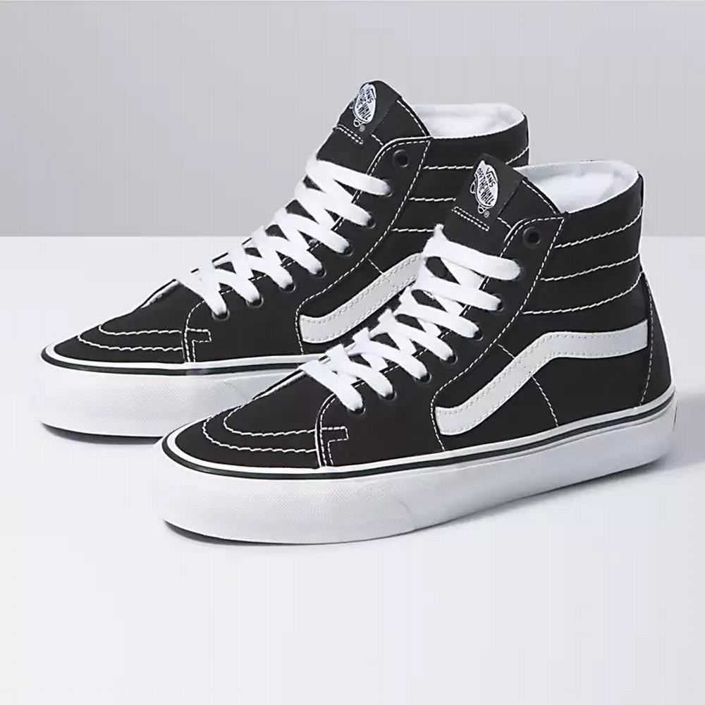 Tenis Botas Vans Canvas Sk8-Hi Tapered Hombre Negras/Blancas | HGU857610