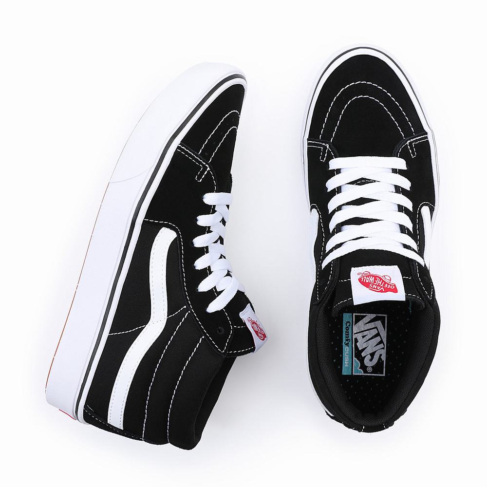 Tenis Botas Vans Classic ComfyCush Sk8-Mid Hombre Negras | IDF759624