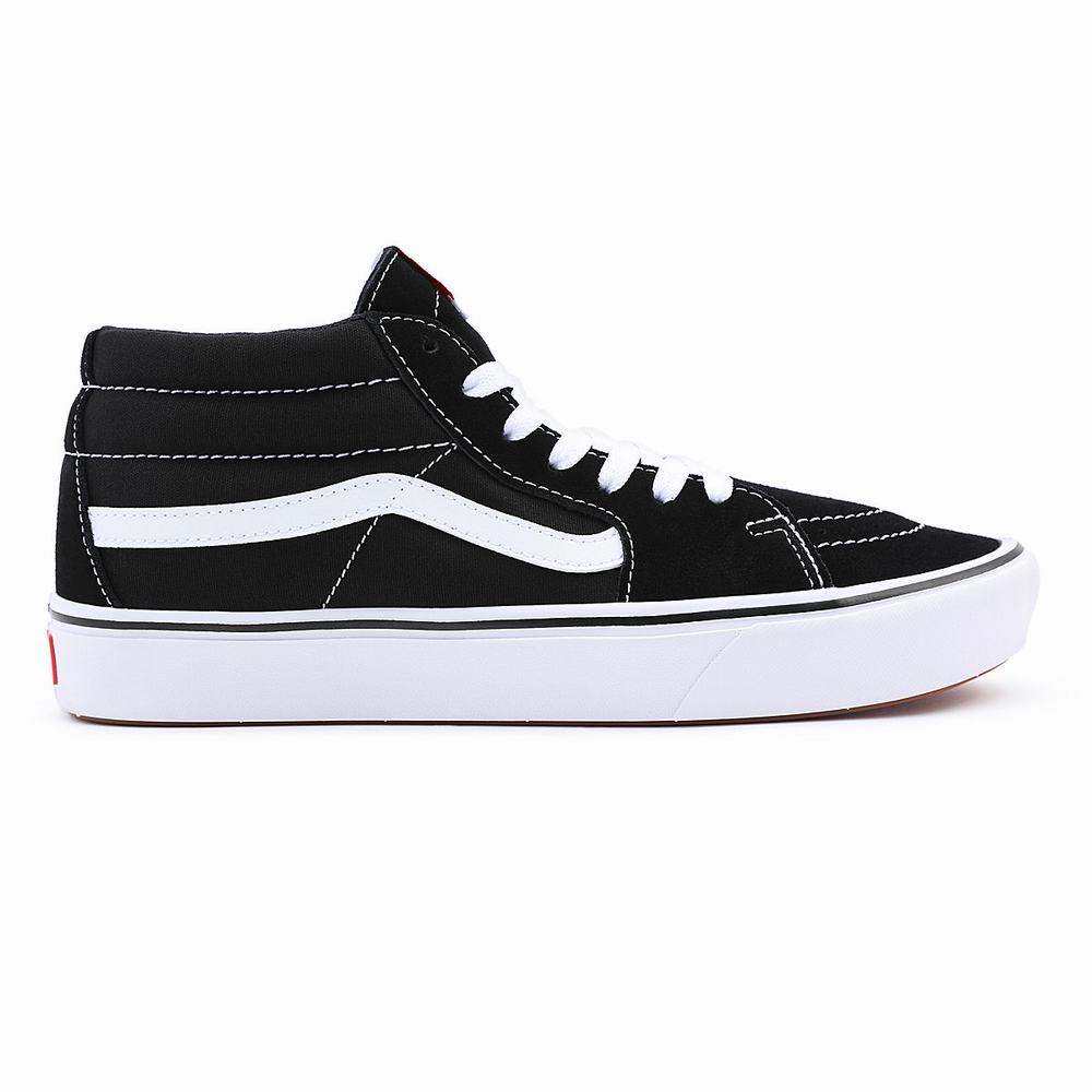 Tenis Botas Vans Classic ComfyCush Sk8-Mid Hombre Negras | IDF759624