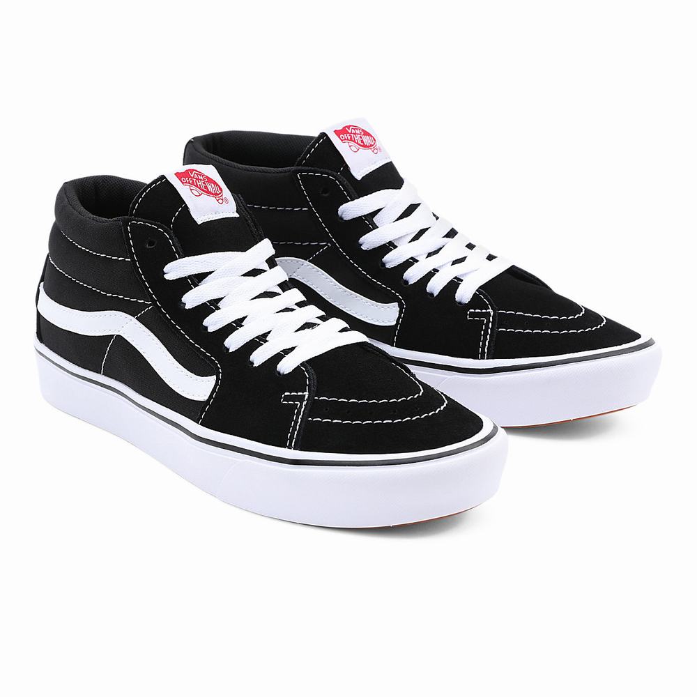 Tenis Botas Vans Classic ComfyCush Sk8-Mid Hombre Negras | IDF759624