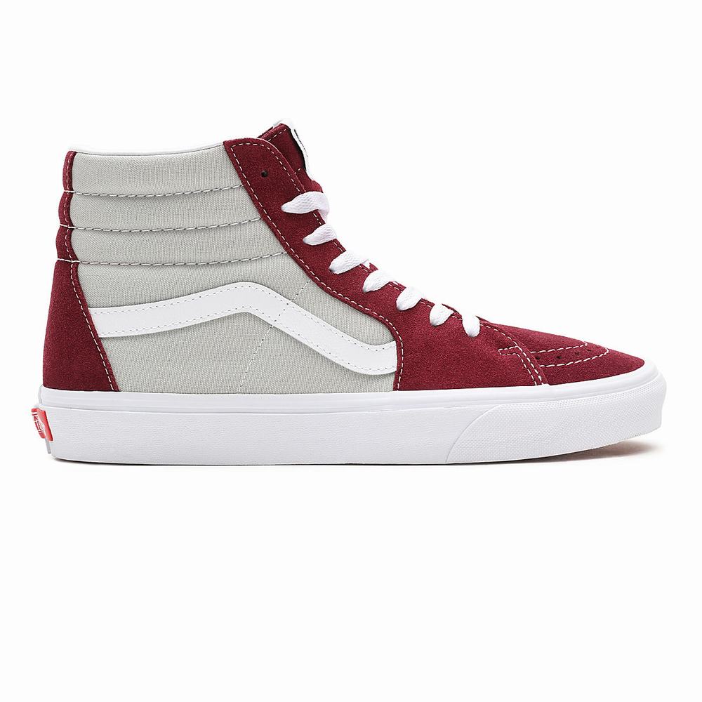 Tenis Botas Vans Classic Sport Sk8-Hi Hombre Rojas/Gris | DGU194026