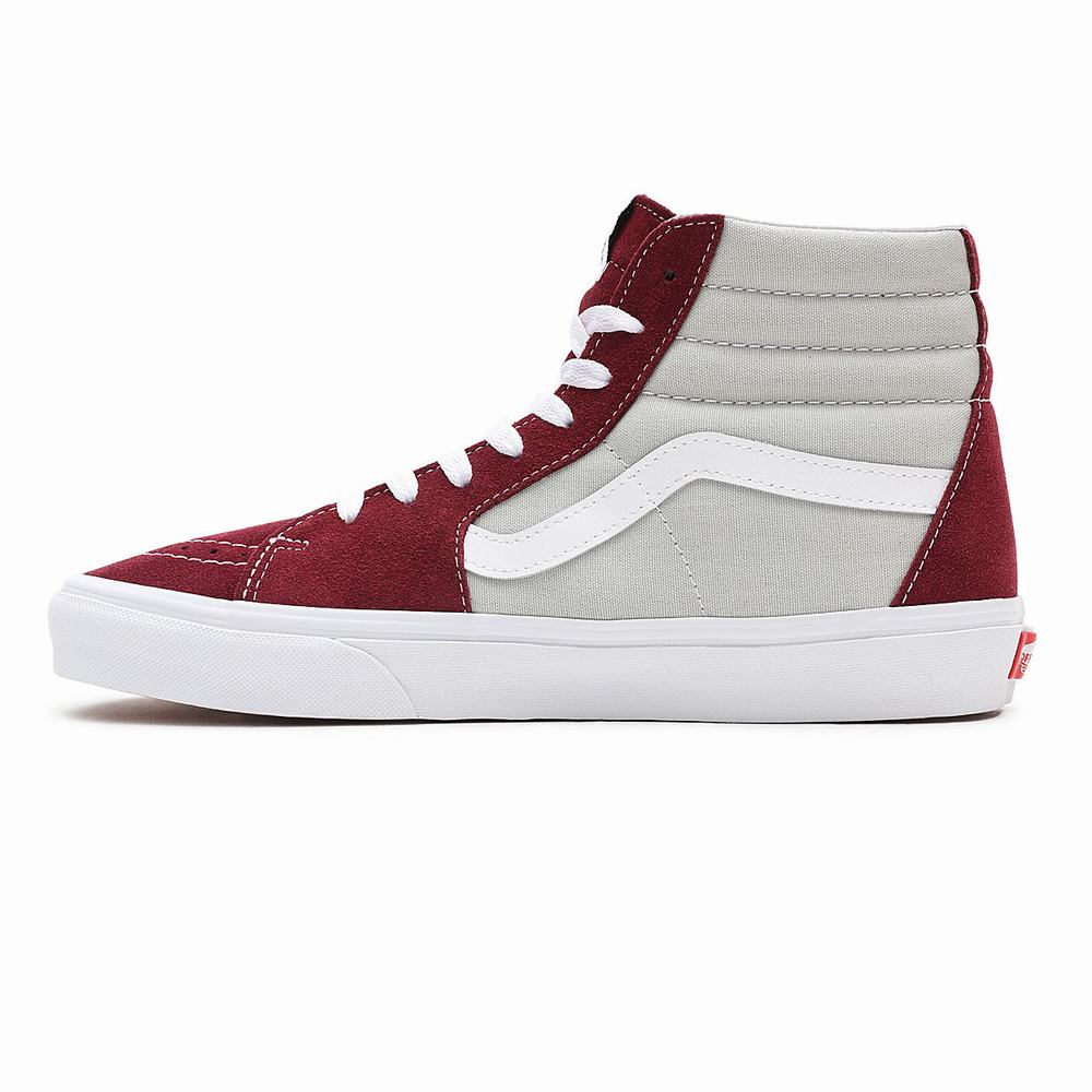 Tenis Botas Vans Classic Sport Sk8-Hi Hombre Rojas/Gris | DGU194026