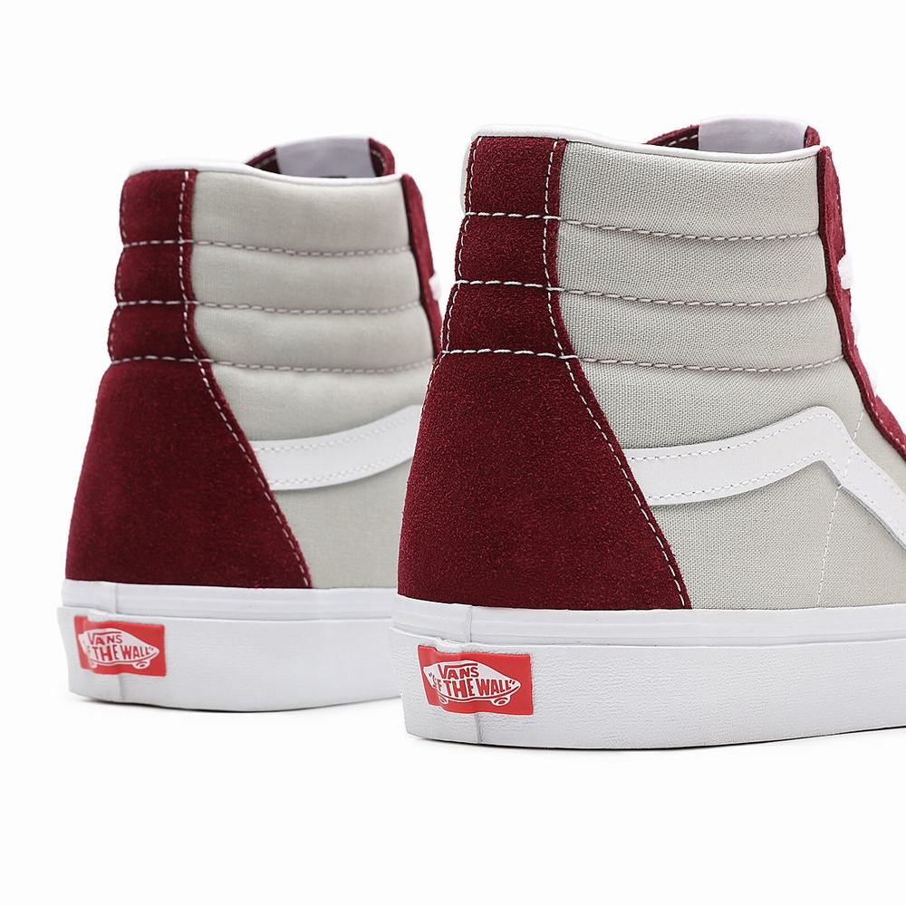 Tenis Botas Vans Classic Sport Sk8-Hi Hombre Rojas/Gris | DGU194026