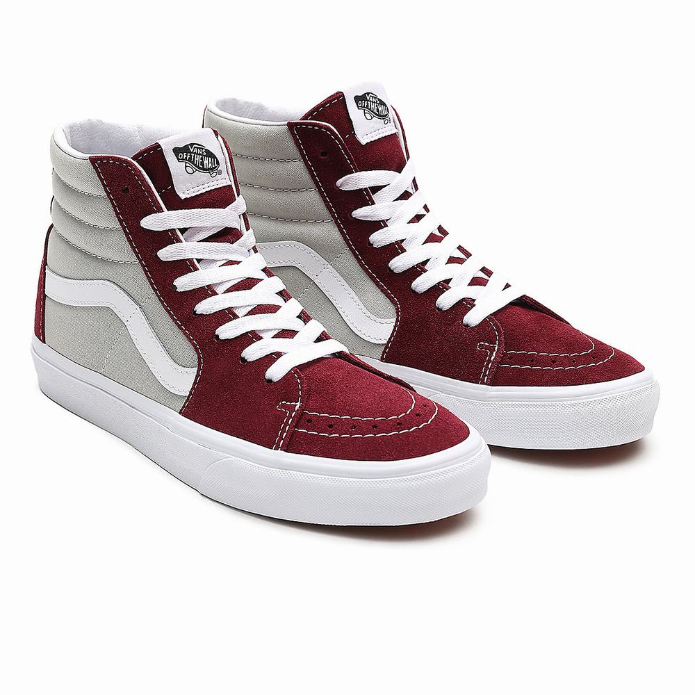 Tenis Botas Vans Classic Sport Sk8-Hi Mujer Rojas/Gris | LZT685271