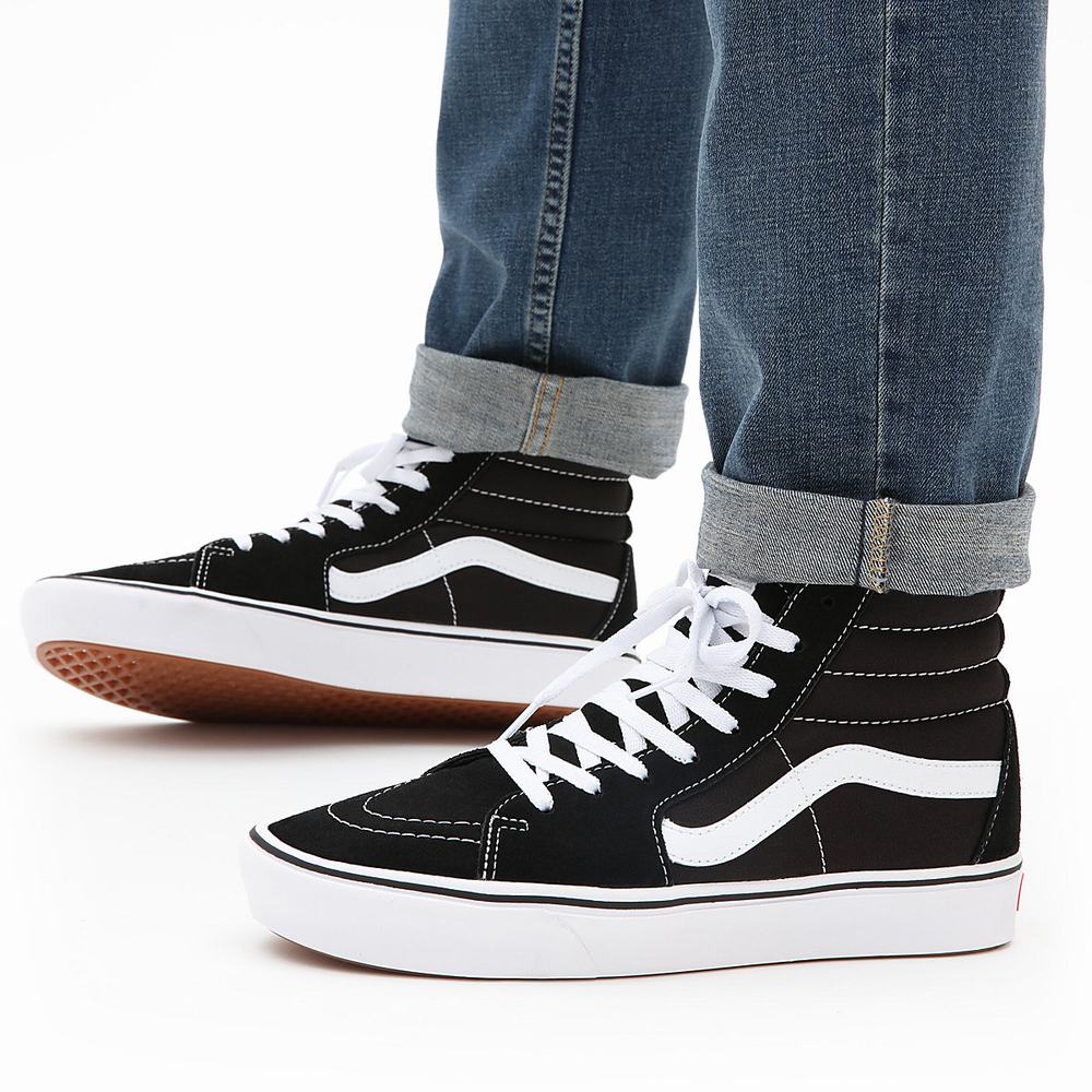 Tenis Botas Vans Comfycush Sk8-Hi Hombre Negras | BLW169205