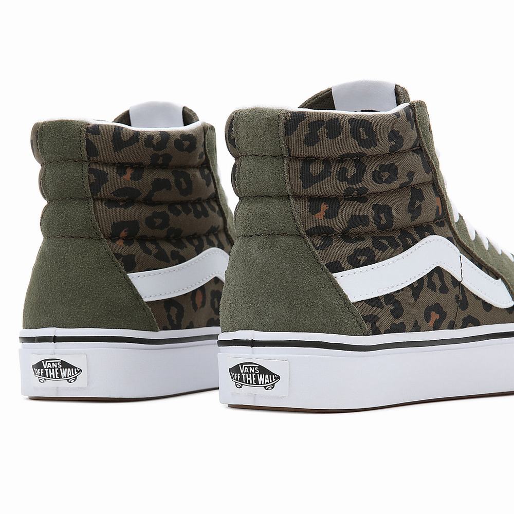 Tenis Botas Vans Comfycush Sk8-Hi Hombre Verde | GSA641038