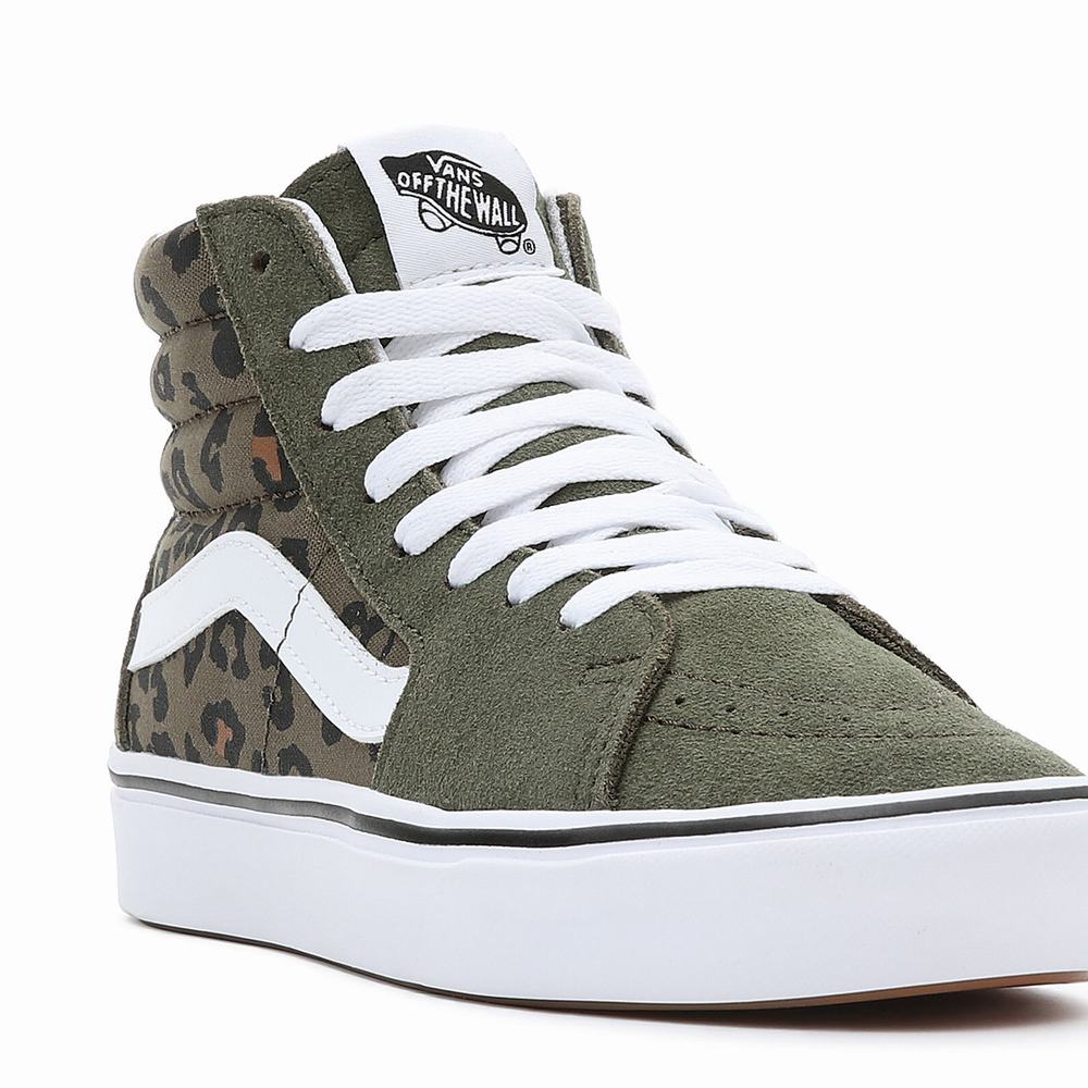 Tenis Botas Vans Comfycush Sk8-Hi Hombre Verde | GSA641038