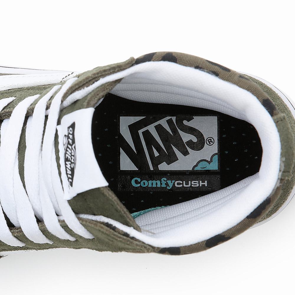 Tenis Botas Vans Comfycush Sk8-Hi Hombre Verde | GSA641038