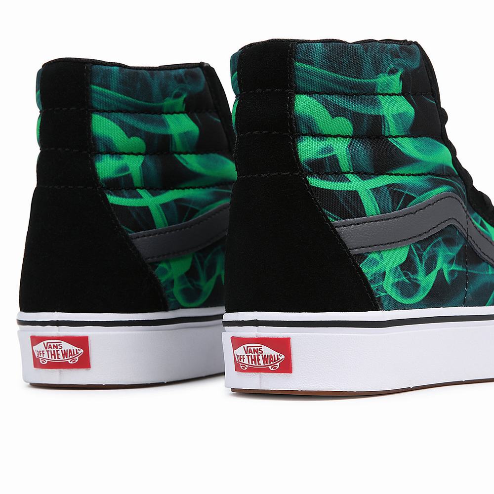 Tenis Botas Vans Comfycush Sk8-Hi Hombre Negras/Verde | RZE730945