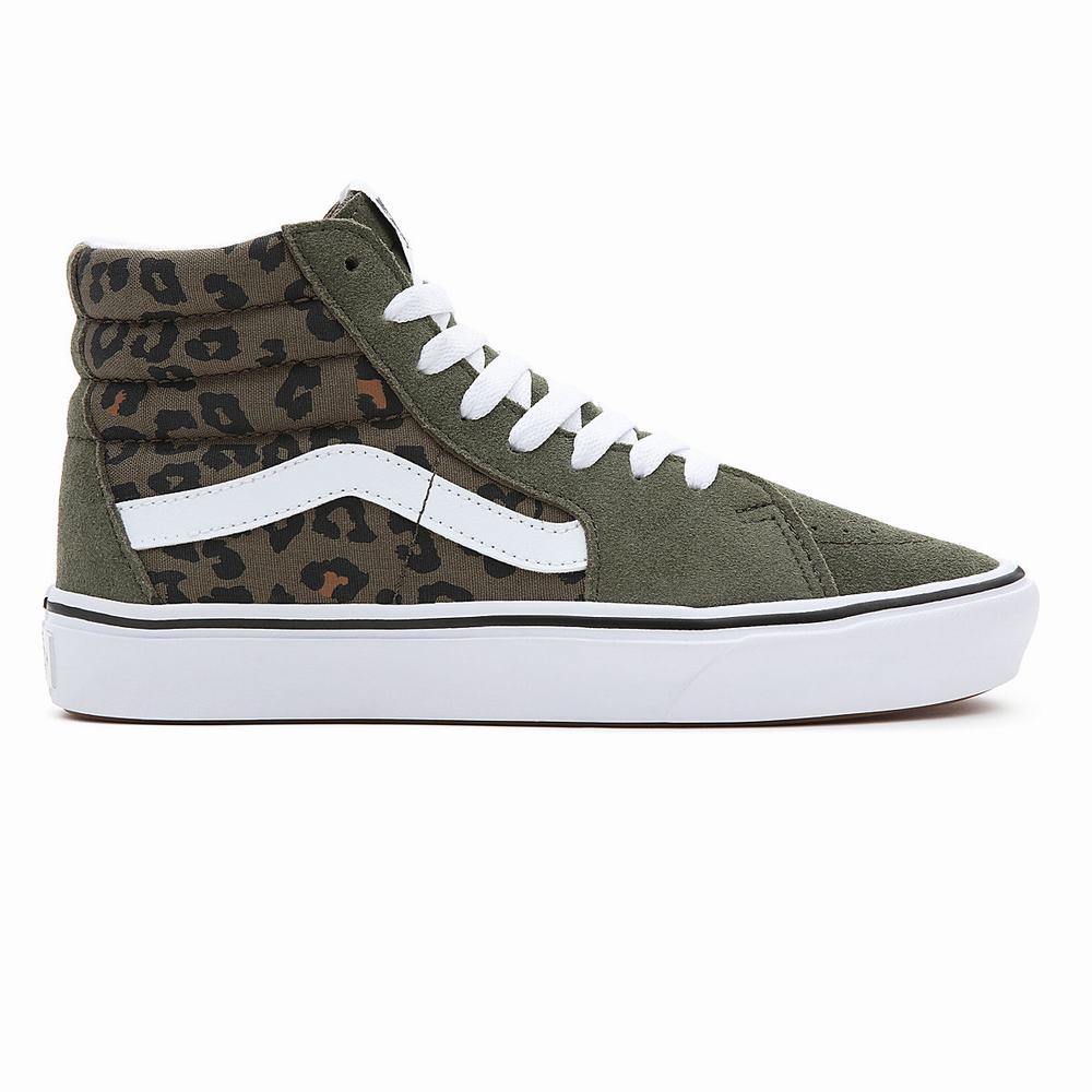 Tenis Botas Vans Comfycush Sk8-Hi Mujer Verde | XJC058721