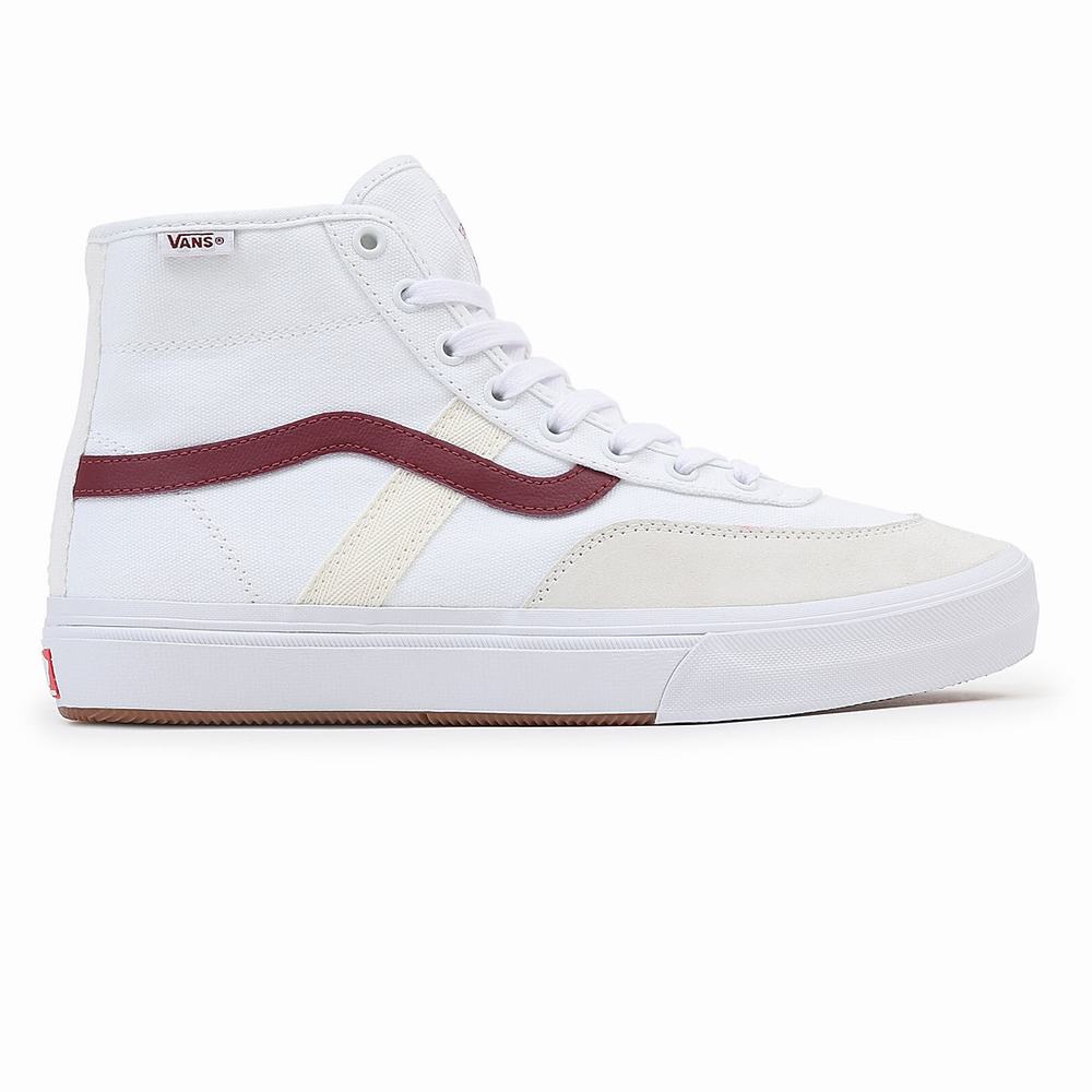 Tenis Botas Vans Crockett High Hombre Blancas/Beige | WGH279615