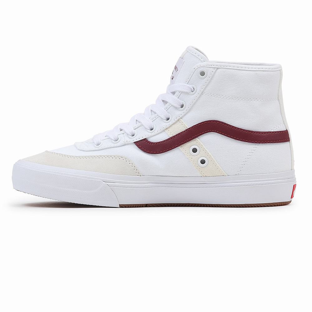 Tenis Botas Vans Crockett High Hombre Blancas/Beige | WGH279615