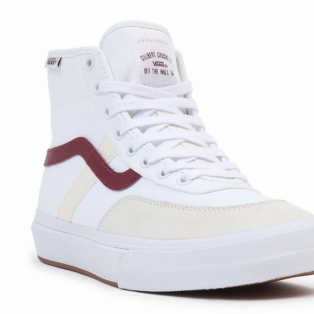 Tenis Botas Vans Crockett High Hombre Blancas/Beige | WGH279615