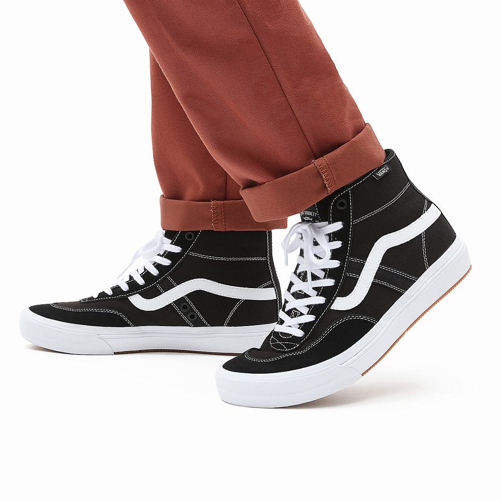 Tenis Botas Vans Crockett High Hombre Negras | CJW083152