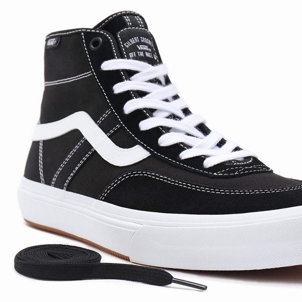 Tenis Botas Vans Crockett High Hombre Negras | CJW083152