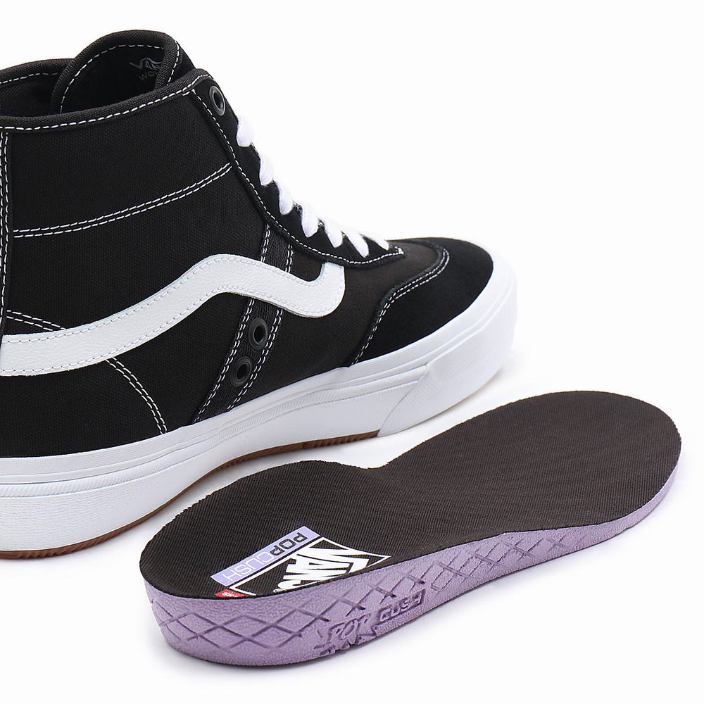 Tenis Botas Vans Crockett High Hombre Negras | CJW083152