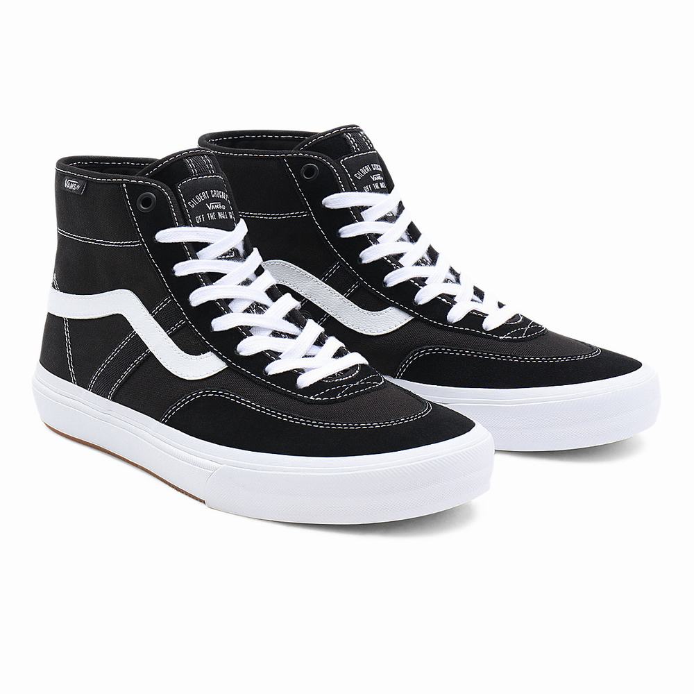 Tenis Botas Vans Crockett High Hombre Negras | CJW083152