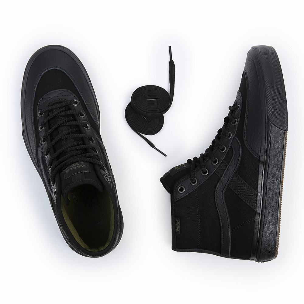 Tenis Botas Vans Crockett High Hombre Negras | SMA893257