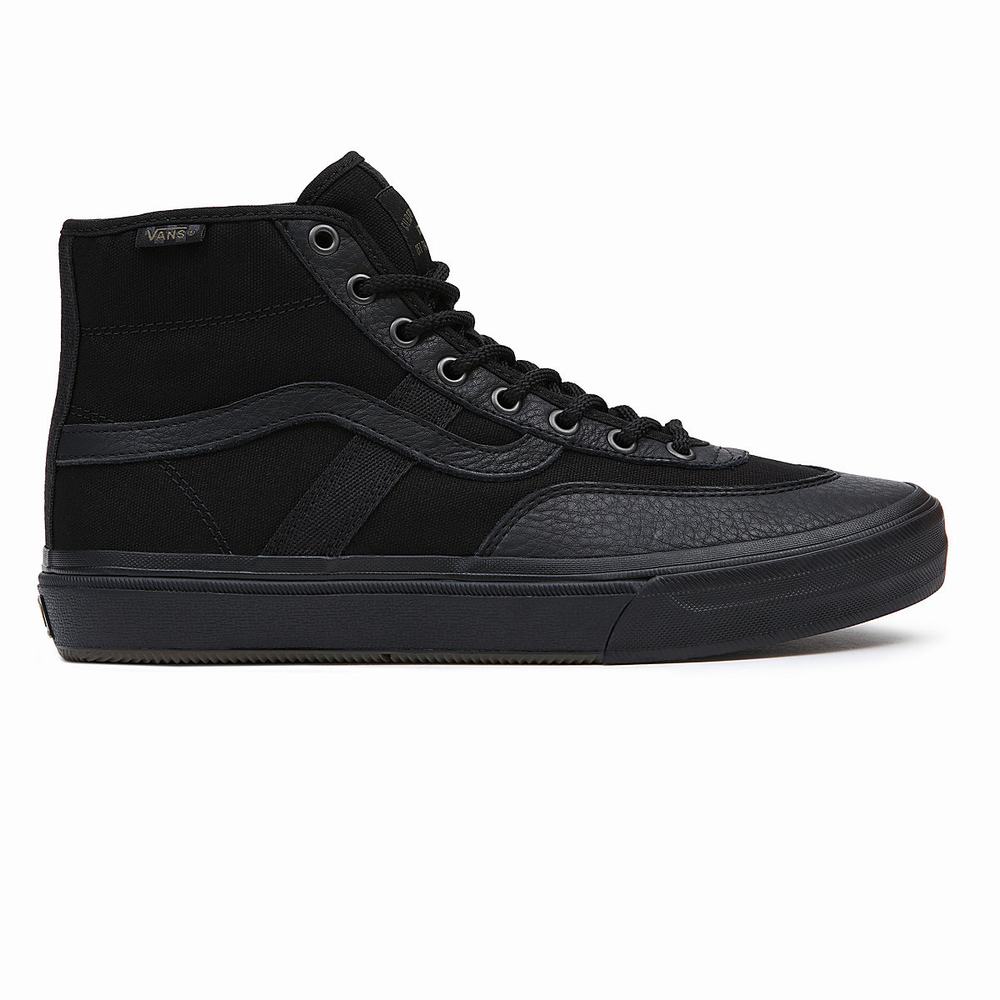 Tenis Botas Vans Crockett High Hombre Negras | SMA893257