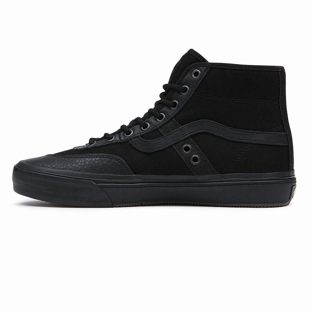 Tenis Botas Vans Crockett High Hombre Negras | SMA893257