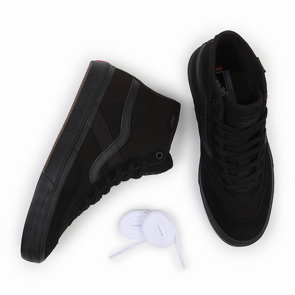 Tenis Botas Vans Crockett High Hombre Negras | VAQ601924