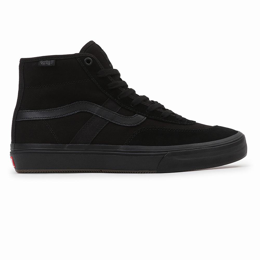 Tenis Botas Vans Crockett High Hombre Negras | VAQ601924