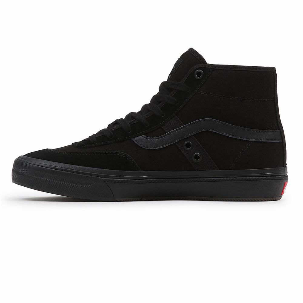 Tenis Botas Vans Crockett High Hombre Negras | VAQ601924