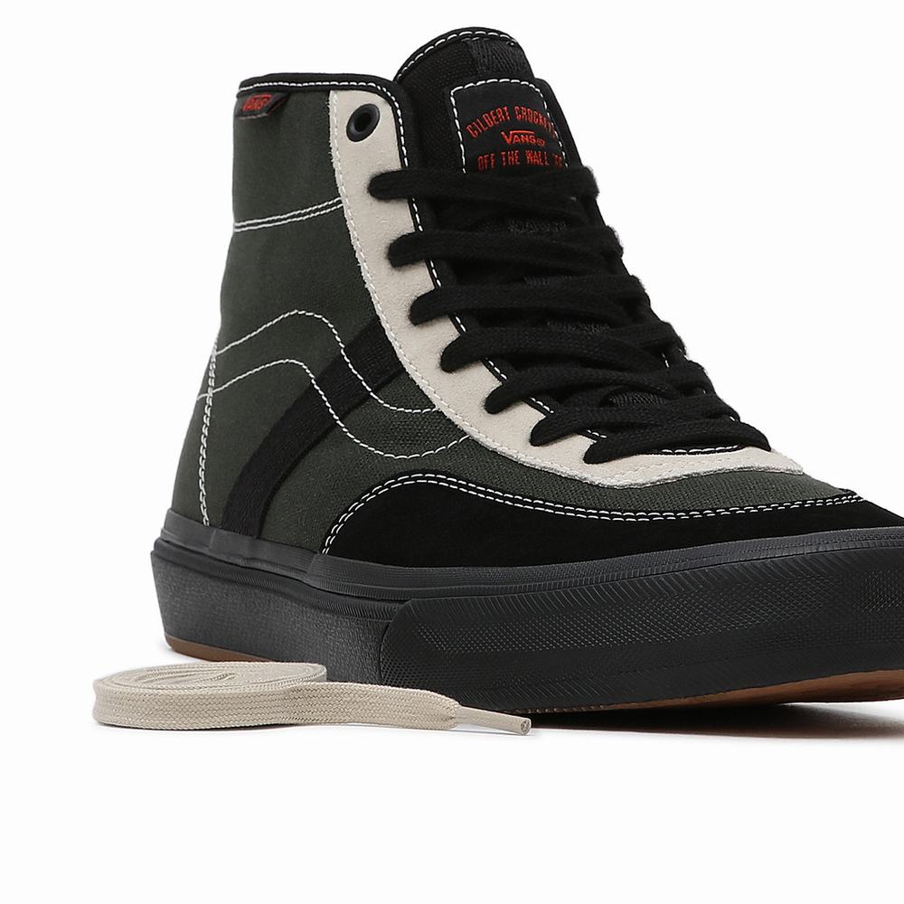 Tenis Botas Vans Crockett High Hombre Verde | OTA051942