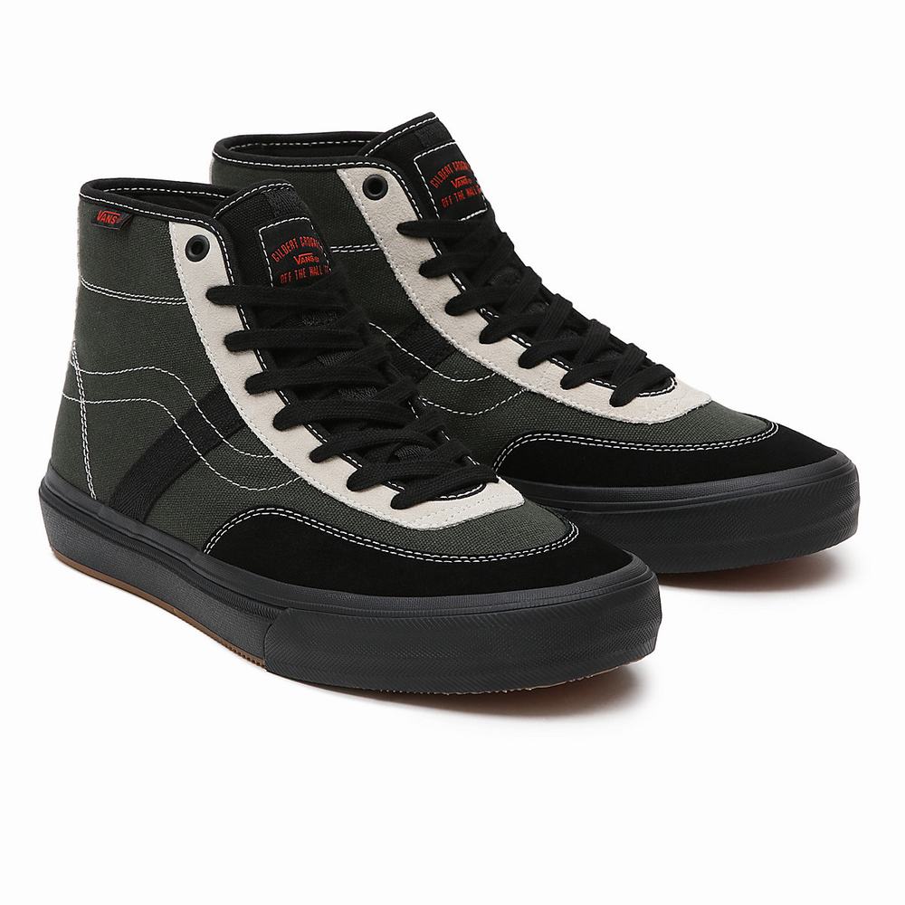 Tenis Botas Vans Crockett High Hombre Verde | OTA051942