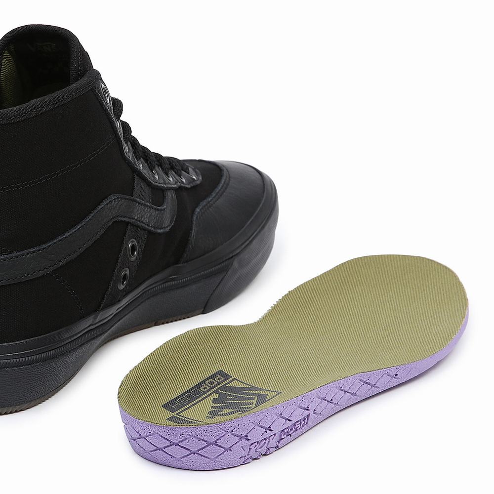 Tenis Botas Vans Crockett High Mujer Negras | RJS619485