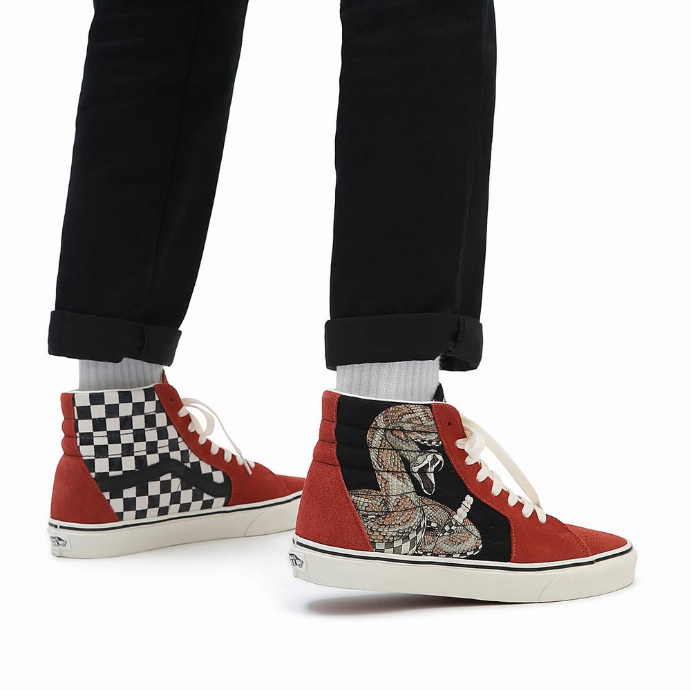 Tenis Botas Vans Desert SK8-Hi Hombre Rojas | ZVP903685