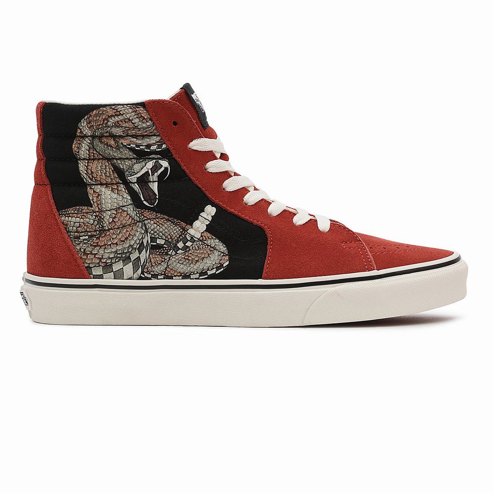 Tenis Botas Vans Desert SK8-Hi Hombre Rojas | ZVP903685