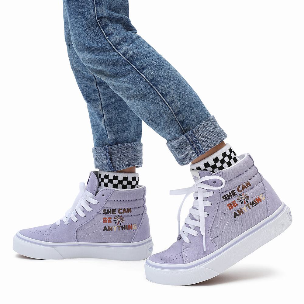 Tenis Botas Vans Divine Energy SK8-Hi (4-8 years) Niños Moradas | REZ530924