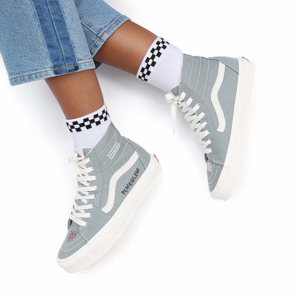 Tenis Botas Vans Eco Theory Sk8-Hi Tapered Mujer Verde | GWF194736