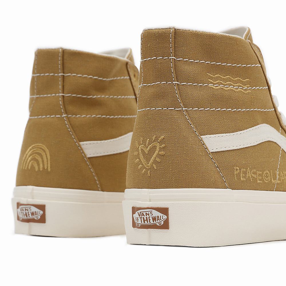 Tenis Botas Vans Eco Theory Sk8-Hi Tapered Hombre Beige | IFA954761