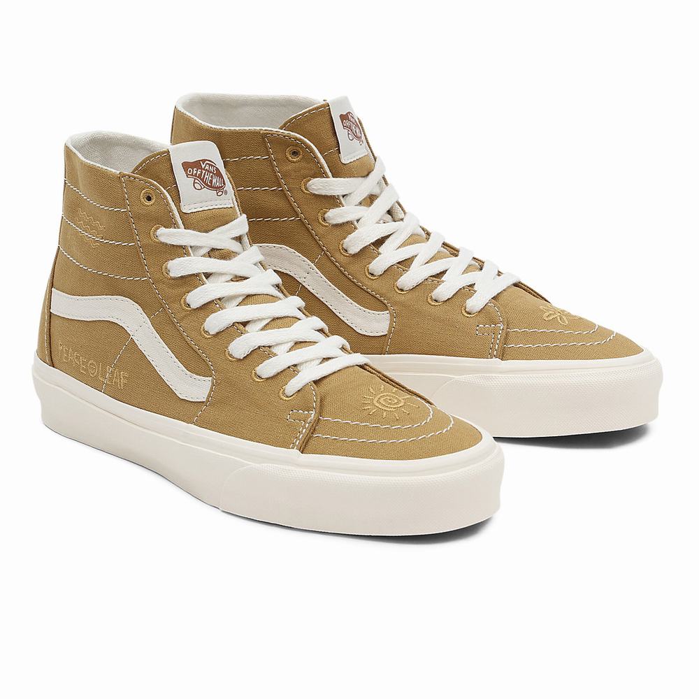 Tenis Botas Vans Eco Theory Sk8-Hi Tapered Hombre Beige | IFA954761