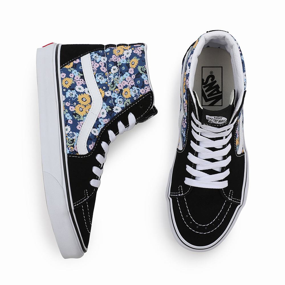 Tenis Botas Vans Floral Sk8-Hi Mujer Negras/Multicolor | RJT736529