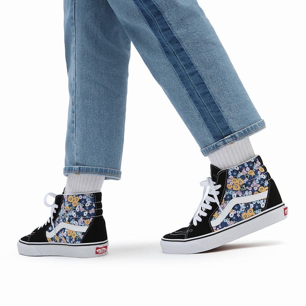 Tenis Botas Vans Floral Sk8-Hi Mujer Negras/Multicolor | RJT736529