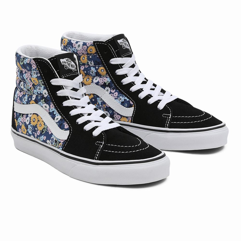 Tenis Botas Vans Floral Sk8-Hi Mujer Negras/Multicolor | RJT736529