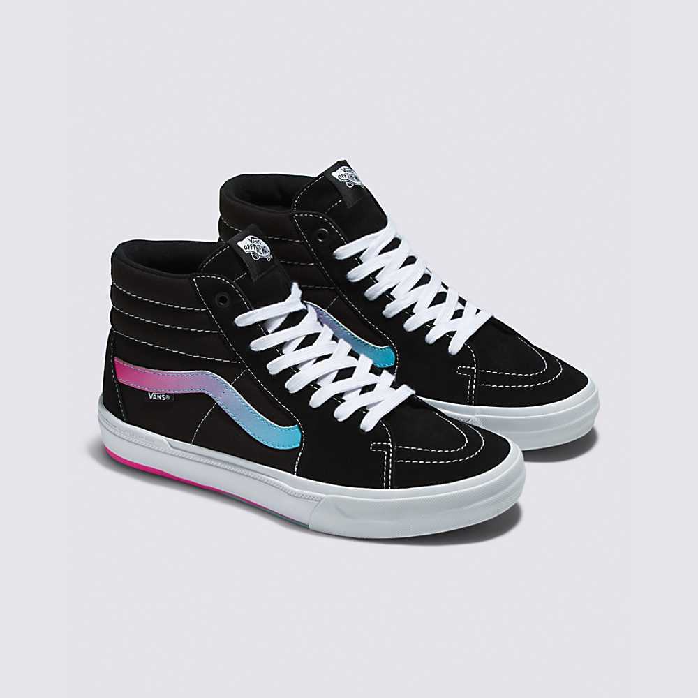 Tenis Botas Vans Gradient BMX Sk8-Hi Hombre Negras/Blancas | WFD576843