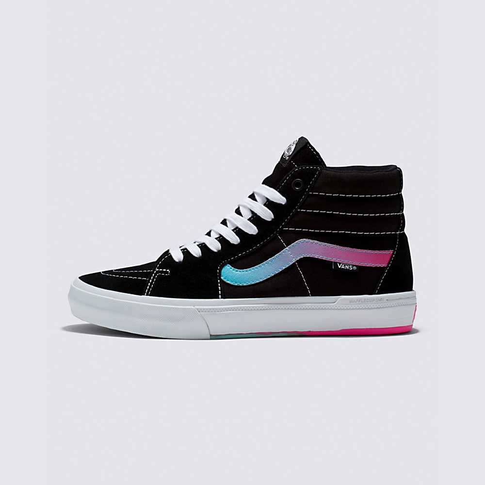 Tenis Botas Vans Gradient BMX Sk8-Hi Hombre Negras/Blancas | WFD576843