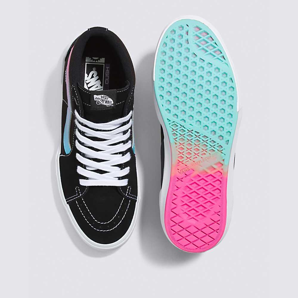 Tenis Botas Vans Gradient BMX Sk8-Hi Mujer Negras/Blancas | GBX841930