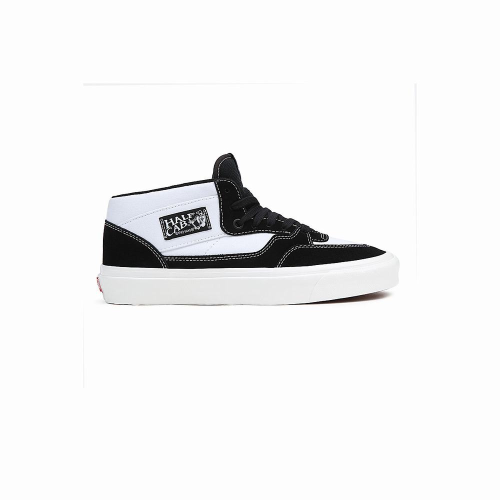 Tenis Botas Vans Half Cab 33 DX Hombre Negras/Blancas | JLW956037